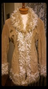 Super 70s Faux Fur & Leather Coat